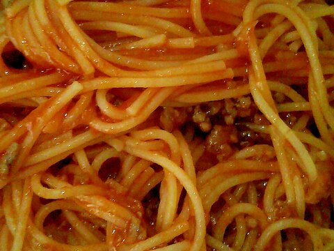 挽肉のトマトスパゲティ